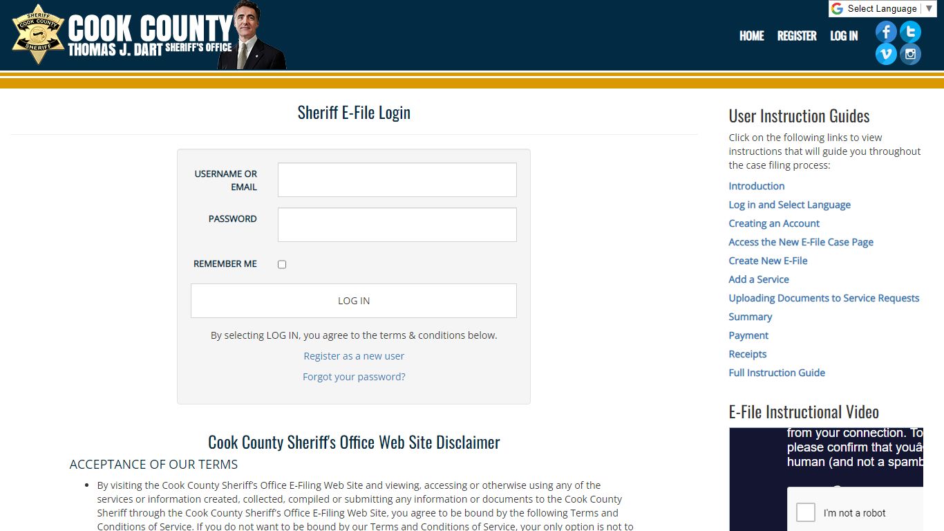 Log in - Cook County Sheriff